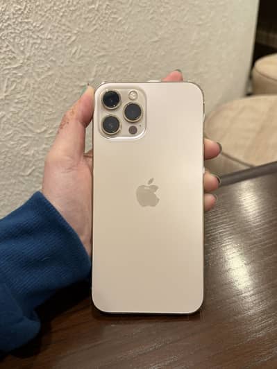 iphone 12 pro max 128 gb in gold color.