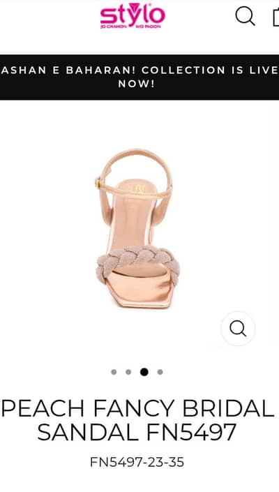 stylo Peach Fancy Bridal Sandal 36 number 6 number