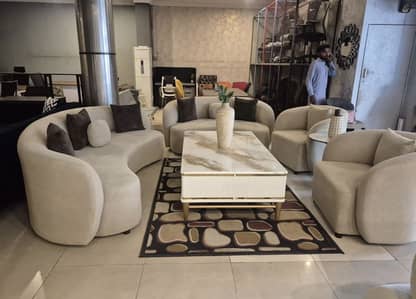 7 Seater Cloud Sofa set Bookle Fabric