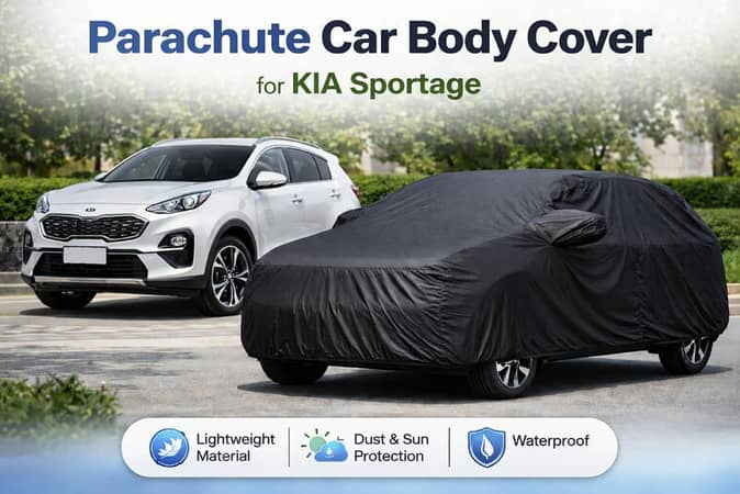 Parachute Car Body Cover for KIA Sportage (2020–2025) | Lightweight Dust & Sun Protection | Waterproof