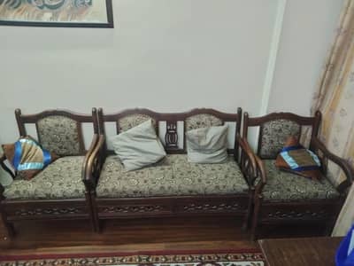 wooden sofa set