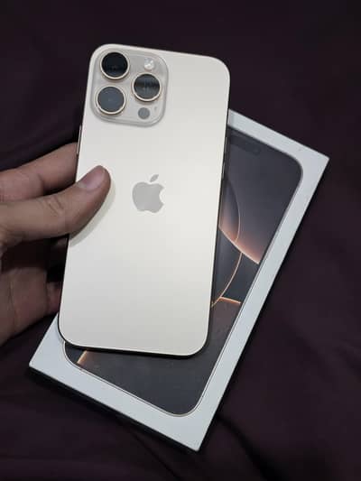 Apple iPhone 16 PRO MAX 256 desert factory unlock Japan model 95% BH