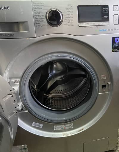samsung eco bubble 8.0kg / 6.0 washing + dryer UAE  import for sale