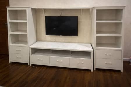 Tv wall unit also can be used for decor