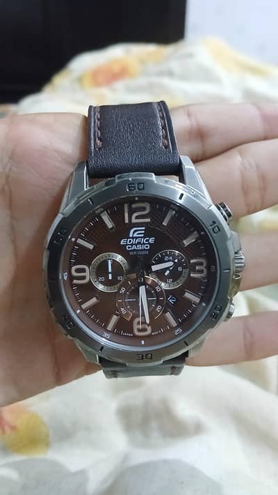 Casio Edifice Chronograph Brown Dial Men's Watch