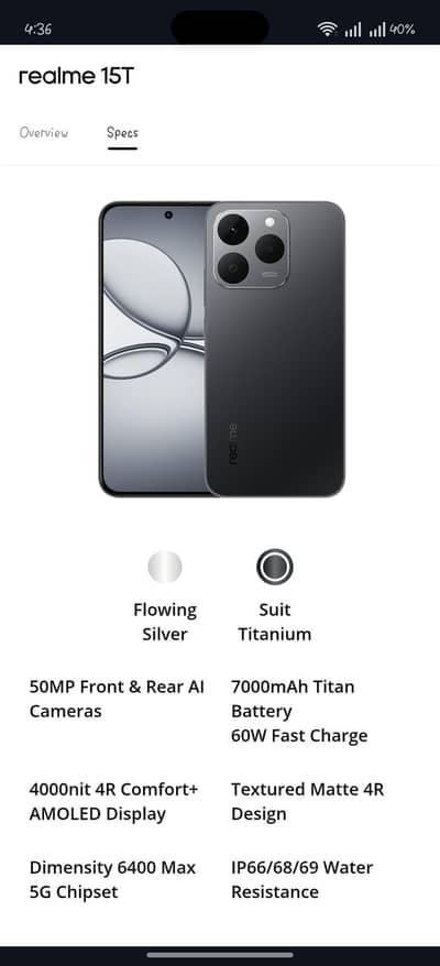 Realme 15T 5G (Just box opened)