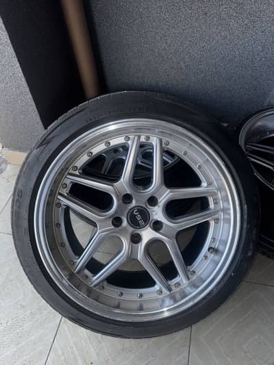 Mark x rims v52 super chrome 18 inches 9.5 and 10.5 jj stagered setup