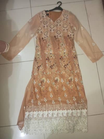 Brown Coffee Color Georgette Embroidered Suit