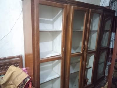 Wooden Glass Showcase for Sale – Good Condition