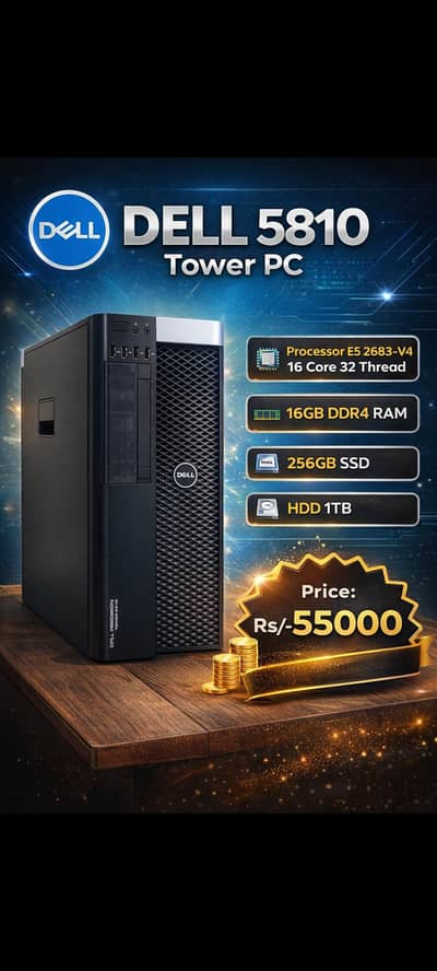 DELL Xeon 5810 16GB DDR4 SSD 256GB HDD 1TB