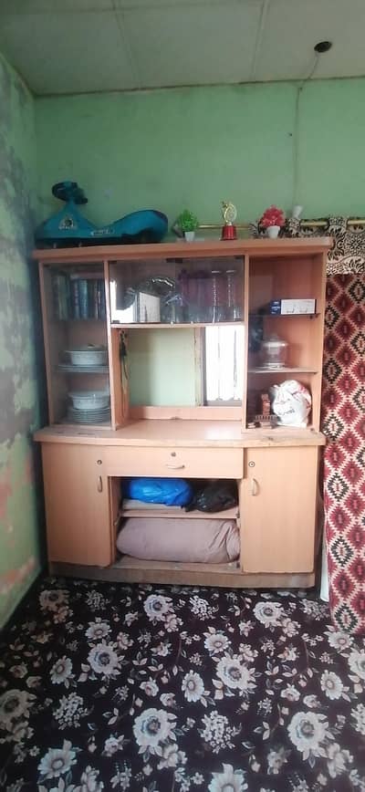 Wooden Room Divider / Storage Cabinet – Used Condition