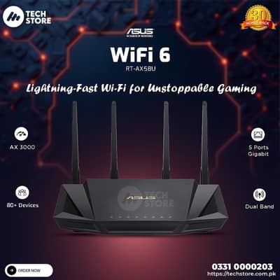 ASUS RT-AX58U AX3000 Dual Band WiFi 6 Router