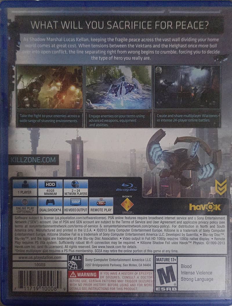 KILLZONE SHADOW FALL PS4 1