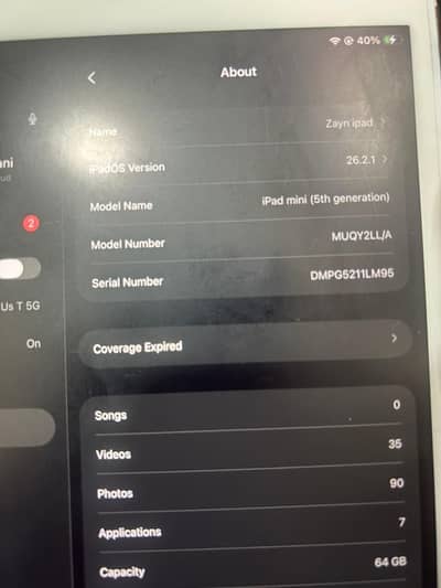 Ipad mini 5 urgent sale