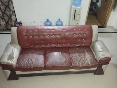 Five Seater Sofa Set (3+1+1) with Covers and One Table