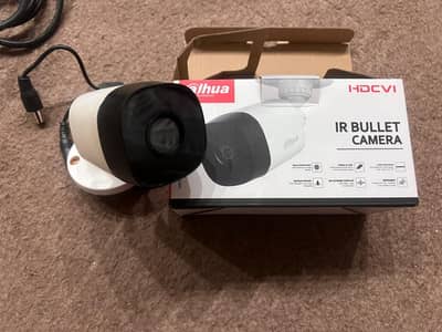 3 cctv cameras with wiring and boxes