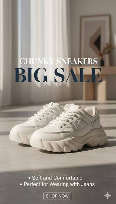 Used Chunky Sneakers (9/10 Condition) – Big Sale