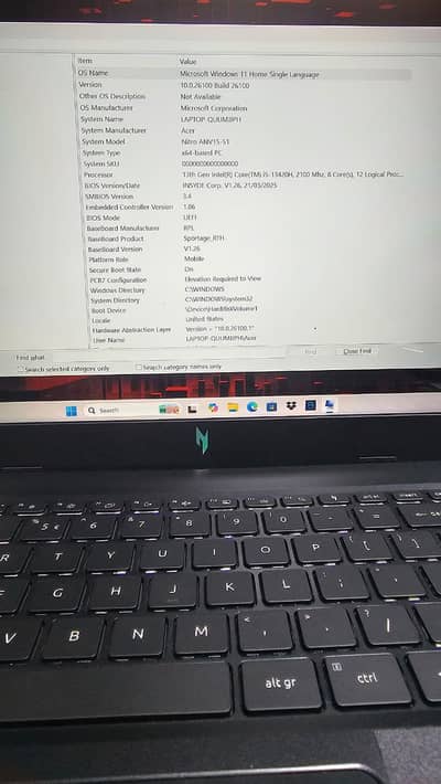 Acer Nitro V 15 (13TH Gen OctaCore NVIDIA RTX 4050 6GB)