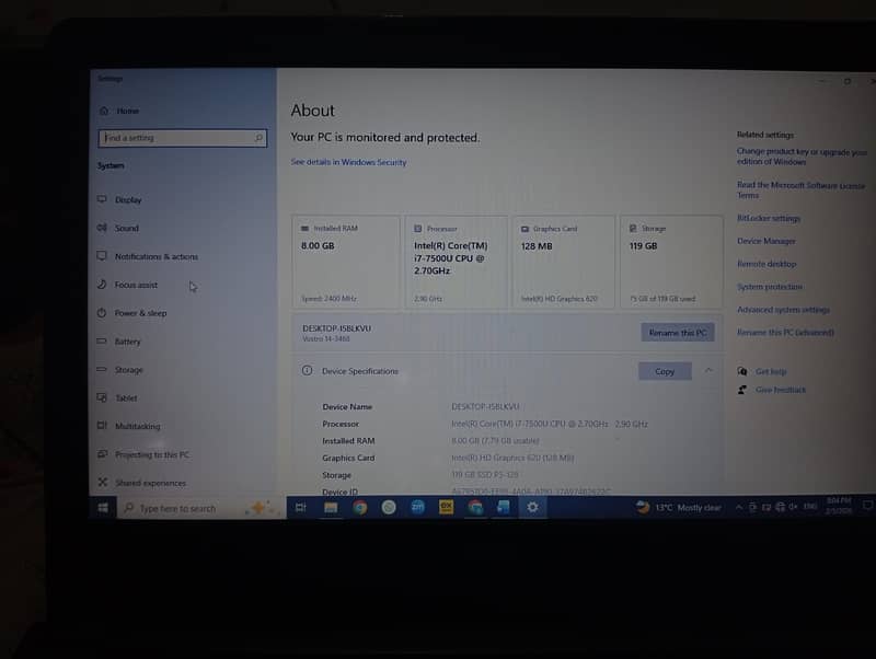 Dell laptop i7 processor 7th generation 0