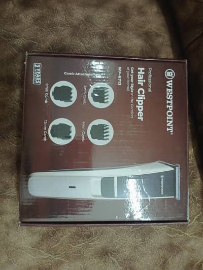 westpoint hair clipper branded with wranty 2 years