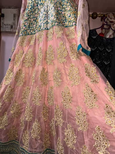 Maxi beautiful machine embroidery peach in color