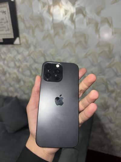 16 pro max black titanium in warranty with box