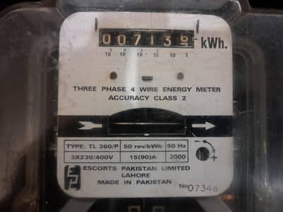 03 Phase Energy Meter / Electrical Meter / Wapda Meter / Sub Meter