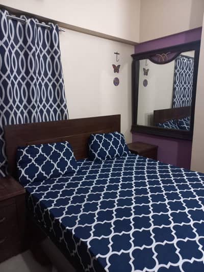 Bed with side tables for sale
