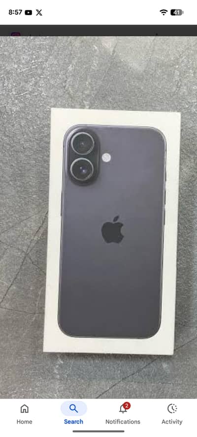Iphone 16 black 128 gb LLA