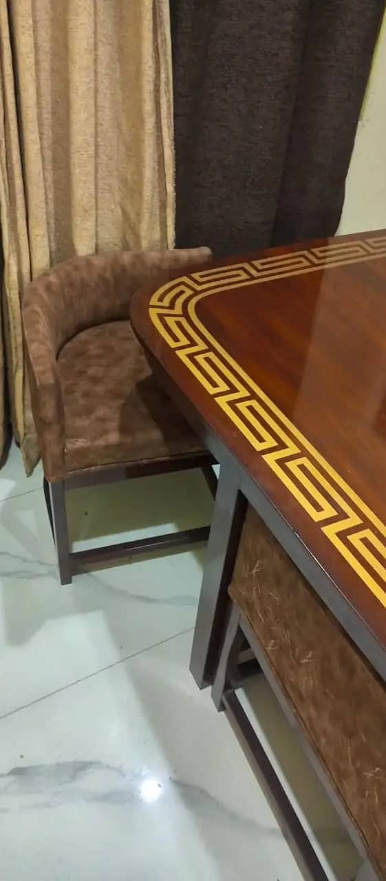 کھانے کی میز کا سیٹ  کے ساتھ 6 کرسیاں 0