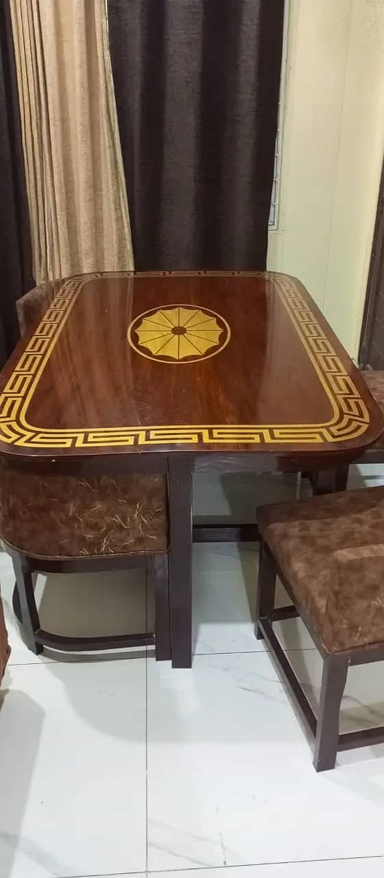 کھانے کی میز کا سیٹ  کے ساتھ 6 کرسیاں 5