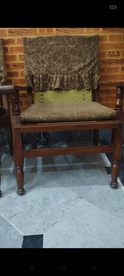 wooden chairs with cushion