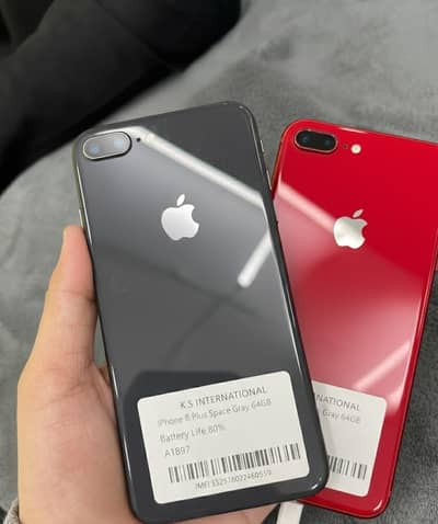 i phone 8 plus. storage 84GB Storage 64gn  PTA approved