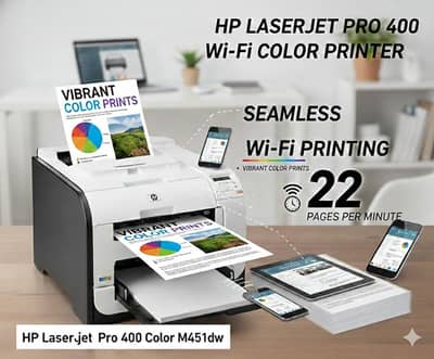HP LaserJet Pro 400 Color M451 Wireless Laser Printer