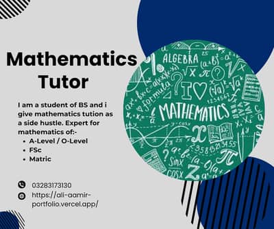 Mathematics Home Tutor in DHA phase 8
