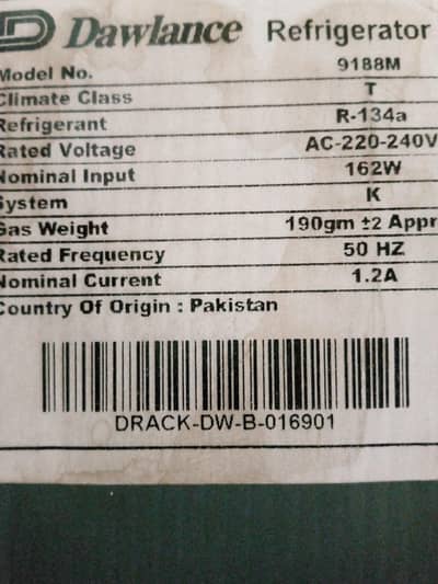 Dawlance refrigerator