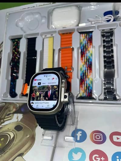 HW ultra call smartwatch premium 4G Android sim watch plus 7 free stra