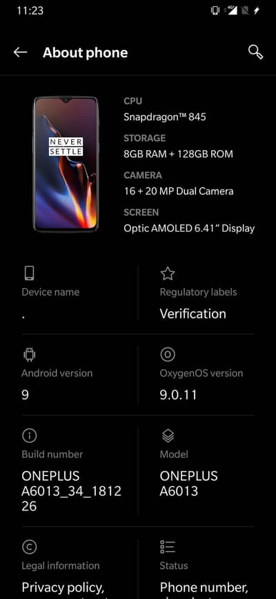 Oneplus 6T