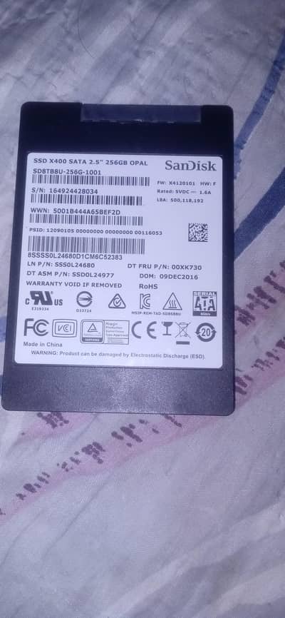 256Gb SATA SSD 2.5