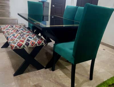 dining table and centre table