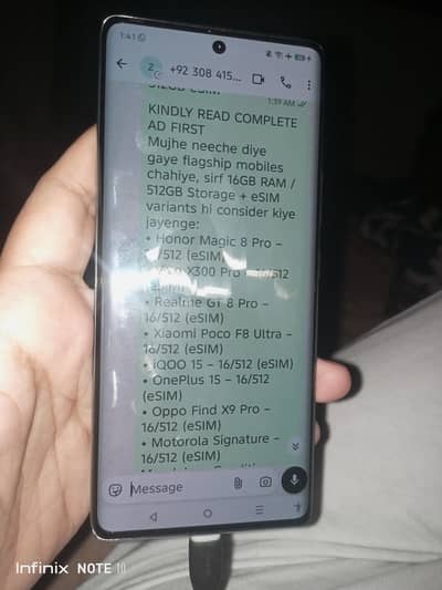 i Required Honor Vivo OnePlus Flagship 16GB 512GB eSIM