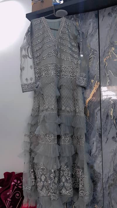 grey maxxi party wear