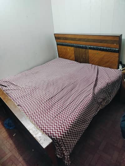 king bed with mattress and mattress cover