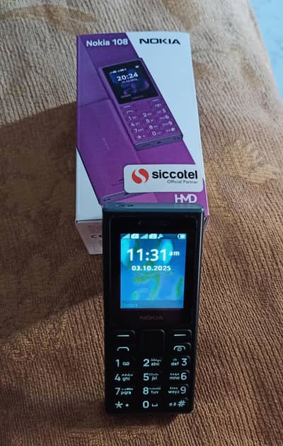 New Nokia 108 , Black Charcoal Color