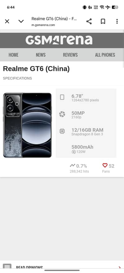 Realme gt 6 China 12+12/256