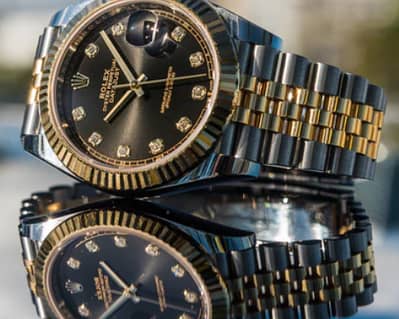 rolex datejust oyester prepetual with slate ombre dial