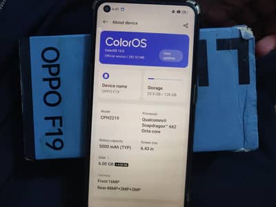 Oppo F19,6gb 128gb