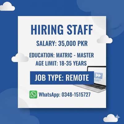 Remote Job 03496936175watsapp