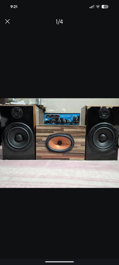woofer speaker 8 inch pair+ 9/6 inch+ amplifier