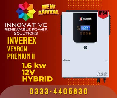 INVEREX VEYRON PREMIUM ll 1.6 2.6 4.2 & 6 KW HYBRID SOLAR INVERTER